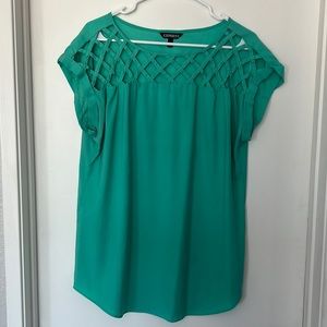 Mint green L Express blouse